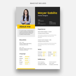 clean minimal resume cv design template 237398 203