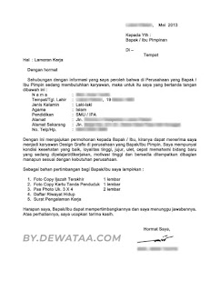 surat lamaran yang benar