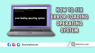 cara mengatasi error loading operating system windows 10 how to fix error 2